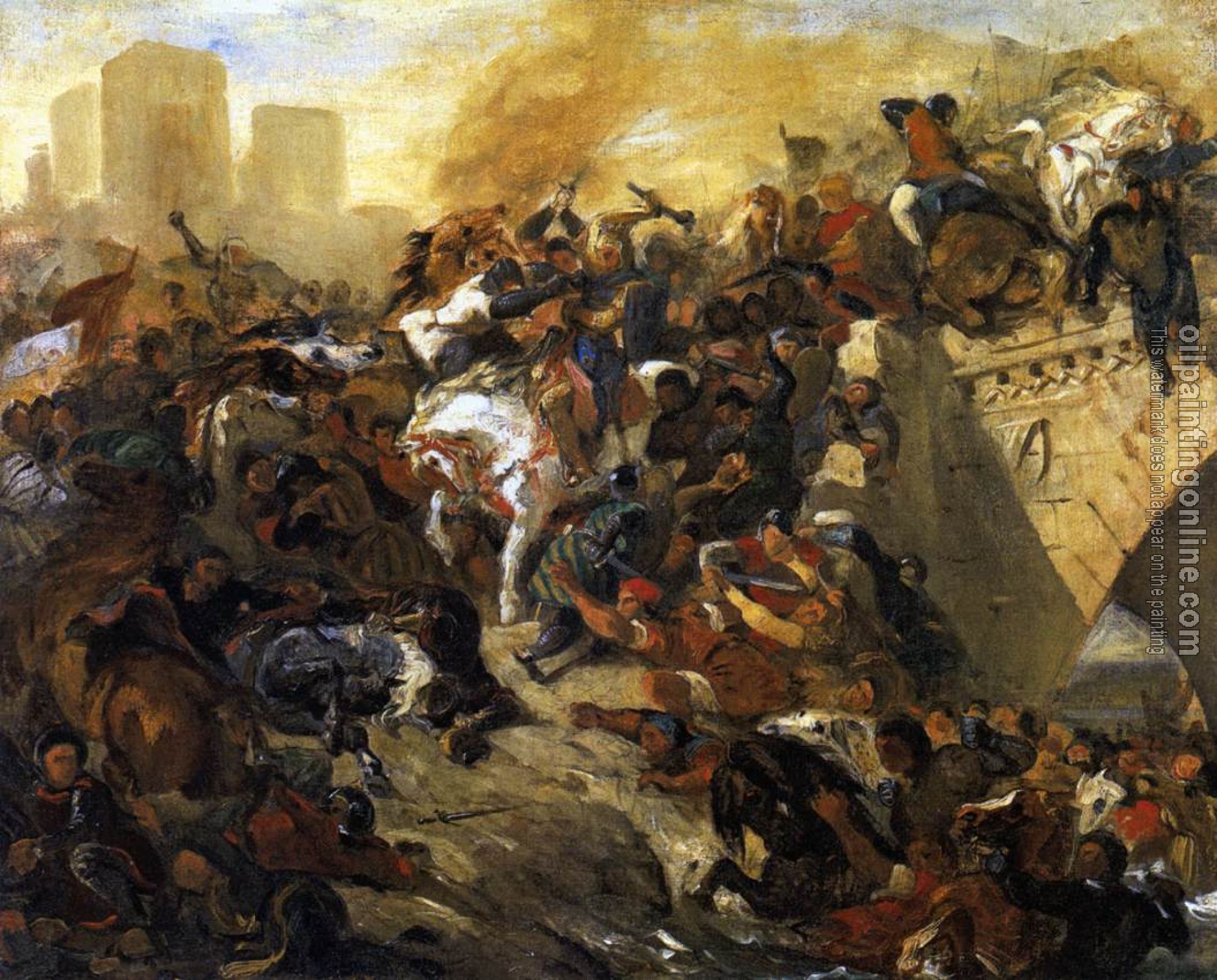 Delacroix, Eugene - The Battle of Taillebourg (draft)